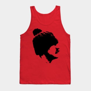 Man with mustache silhouette Tank Top